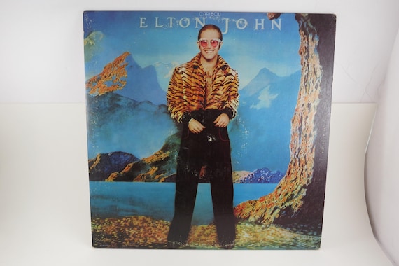 Vintage 1974 Elton John Caribou Vinyl LP Record