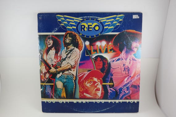 Vintage 1977 REO Speedwagon Live LP Record: You Get What You Play For