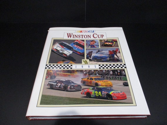 Vintage Hardcover Book Winston Cup 1995 Annual Yearbook with Original Dust Jacket Like New Condition NASCAR History