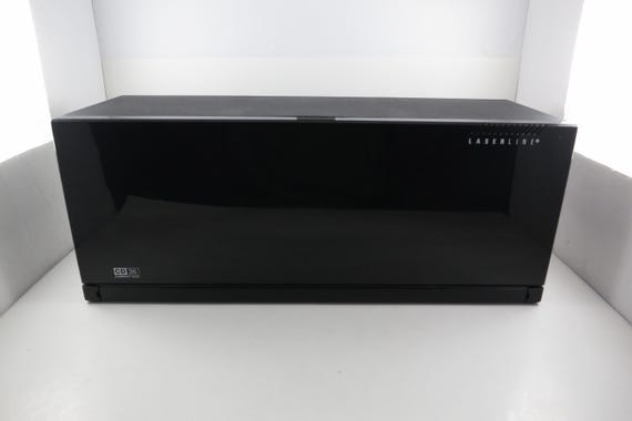 Vintage 1990s Laserline CD Holder: Black Hard Plastic, 36 CDs with Door