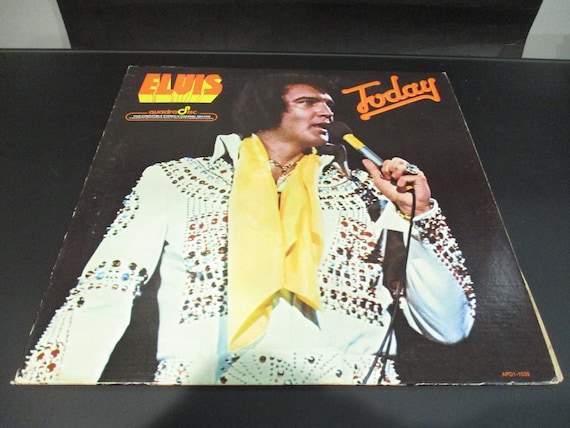 Vintage 1975 Vinyl LP Record Elvis Today Elvis Presley Excellent Plus Condition Rare Quadra Disc Pressing 67397