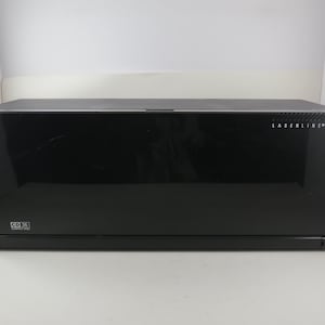 Vintage 1990s Laserline CD Holder: Black Hard Plastic, 36 CDs