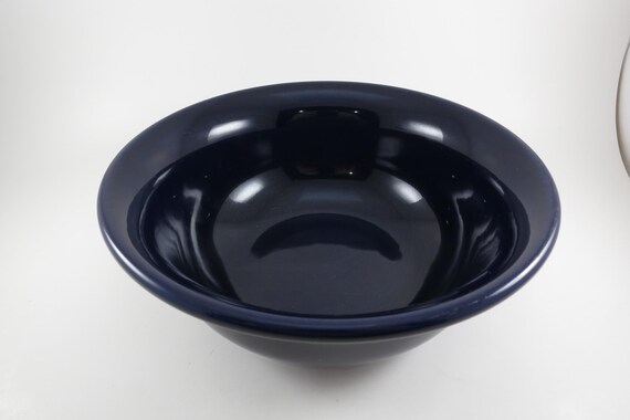 Vintage Fiesta Ware 9 1/4 Inch Pedestal Serving Bowl in Cobalt Blue