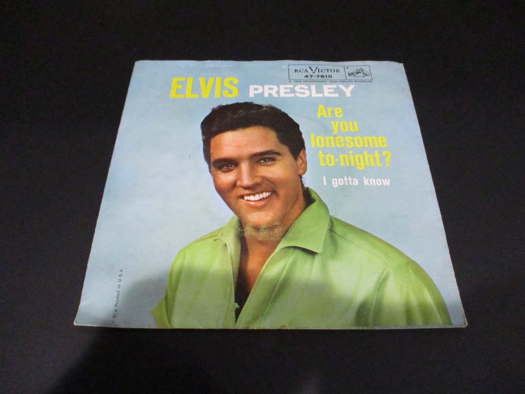 Elvis Presley 1960 Vinyl 45 RPM Record - Are You Lonesome Tonight ...