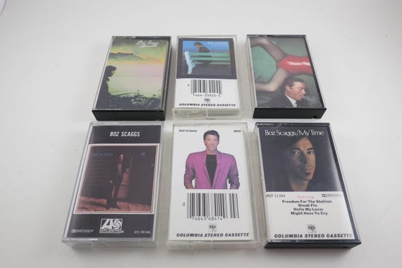 Vintage 1970/80's Boz Scaggs Cassette Tapes Middle Man Silk Degrees Hits My Time Self Titled Moments Sold Individually