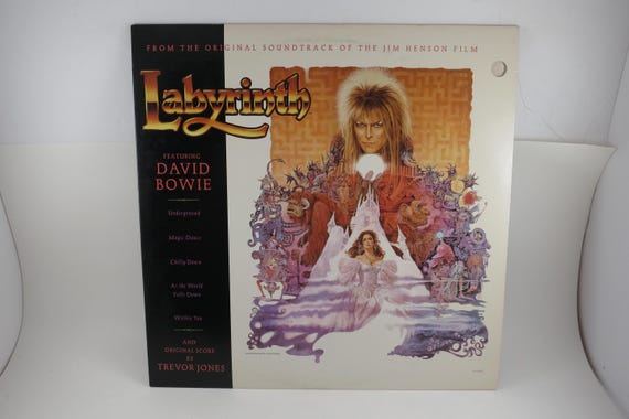 Vintage 1986 Vinyl LP Record Labyrinth Original Soundtrack Jim Henson David Bowie
