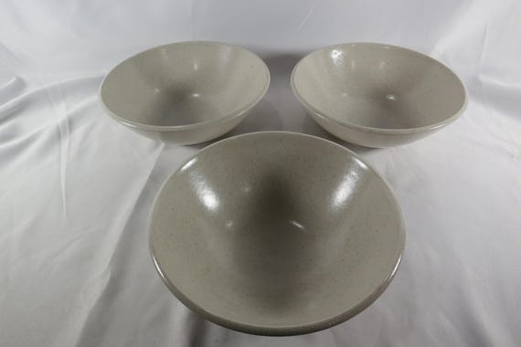 Set of 3 Calvin Klein Khaki Collection Cream Soup Bowls (7 1/8 Inch)