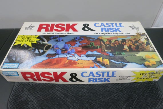 Vintage 1990 Parker Brothers Board Game RISK and Castle Risk