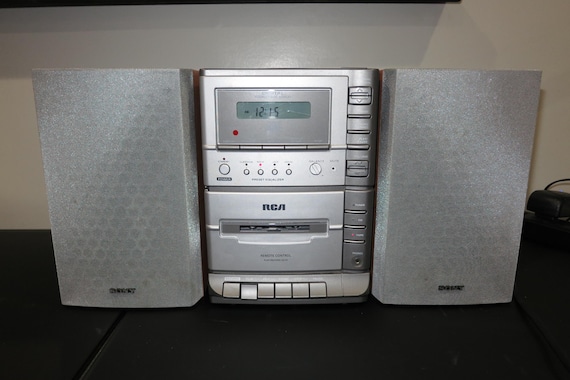 Vintage RCA Mini Component Stereo System with CD, Cassette Player, Speakers