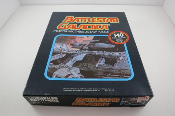 Vintage 1978 Parker Brothers Battlestar Galactica 140 Piece Jigsaw Puzzle The Rag Tag Fleet 14x18