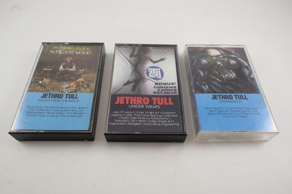 Vintage Jethro Tull Cassette Tapes Songs From The Wood Rock Island M.U, Best Of Aqualung Original Masters Sold Individually