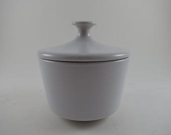 Corning Pyroceram White Sugar Dish with Original Lid