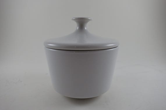 Corning Pyroceram White Sugar Dish with Original Lid