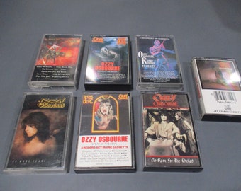 Vintage 1980's Ozzy Osbourne Cassette Tapes Bark at the Moon The Ultimate Sin Tribute Blizzard Of Ozz No More Tears More Sold Individually