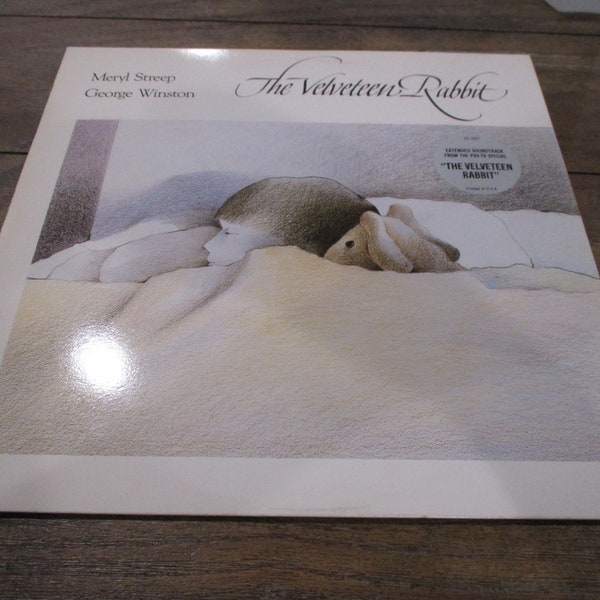 Vintage 1985 Vinyl LP Record The Velveteen Rabbit George Winston Meryl Streep Near Mint Condition Hype Promo Copy Press Kit 51114