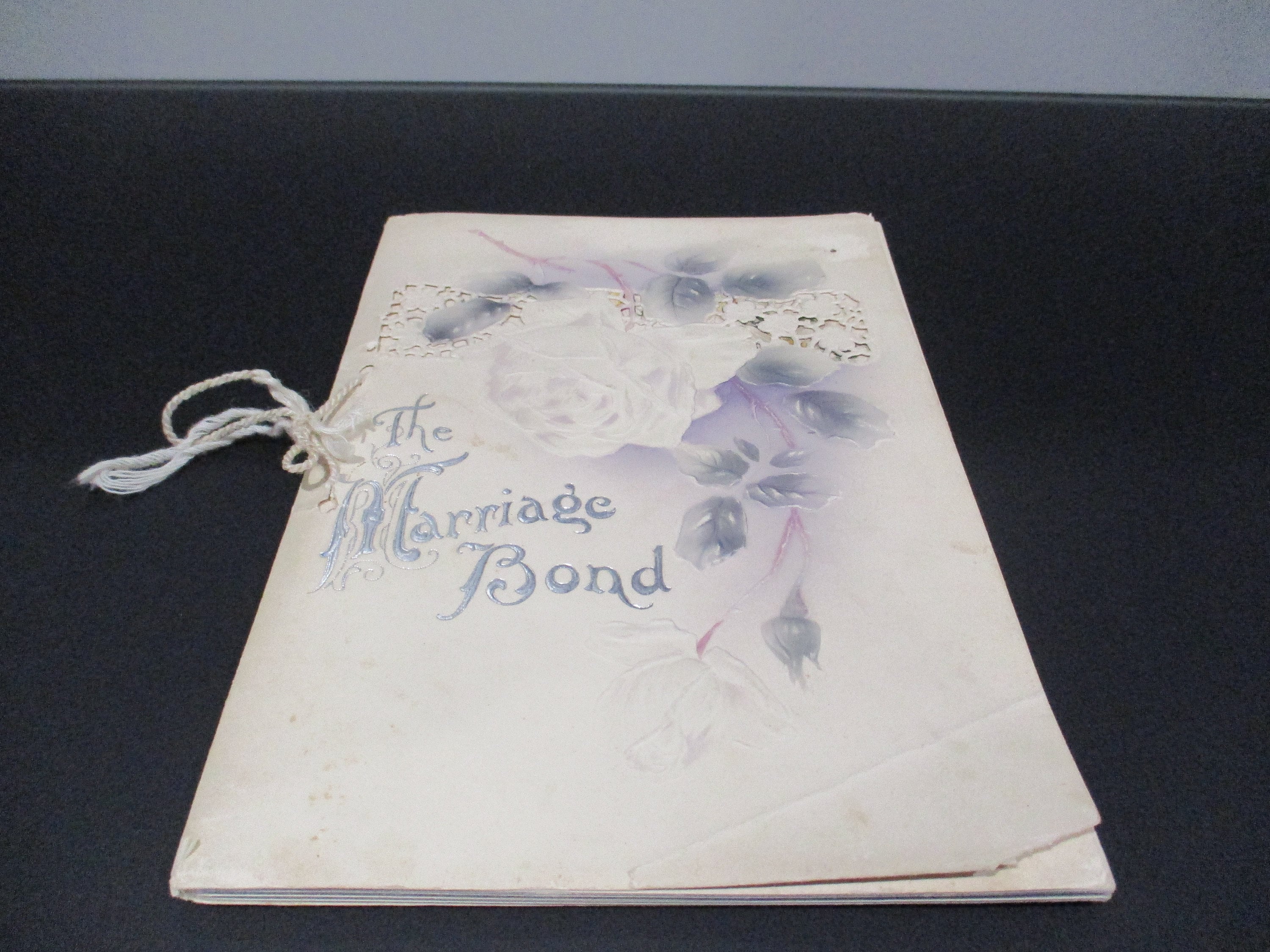 Rare Early 1900's Wedding Book the Marriage Bond Embossed 
