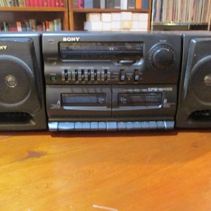 Vintage 1980's Sony CFS-W455 Radio Cassette Corder Dual Cassette