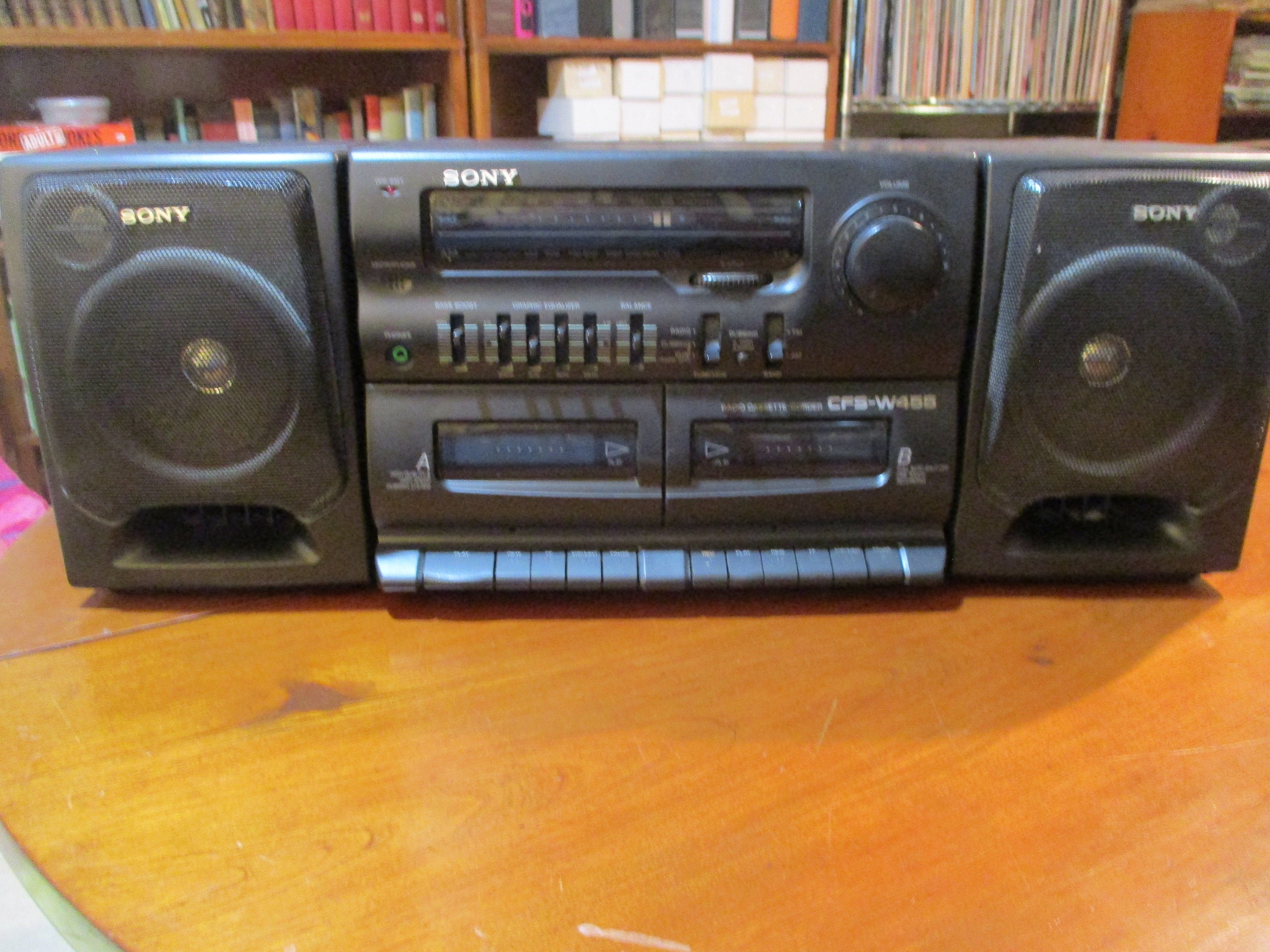 Vintage 1980's Sony CFS-W455 Radio Cassette Corder Dual Cassette