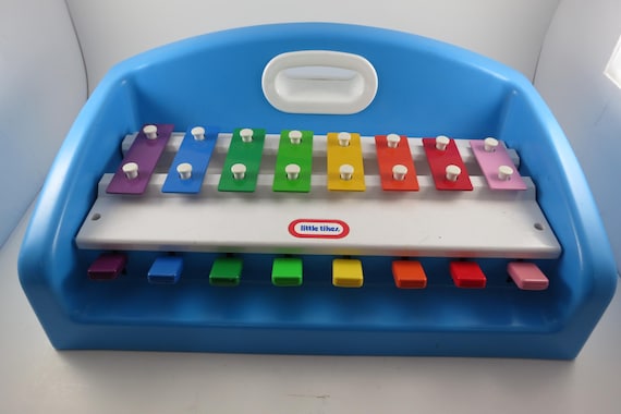1985 Little Tikes Xylophone Piano Tap A Tune Blue Excellent Condition Works Perfect
