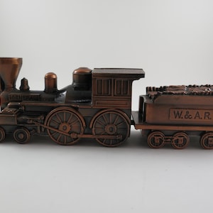Vintage 1974 Banthrico Train Bank General W&ARR 2 Piece Coin Bank 11 Inches Long Excellent Condition