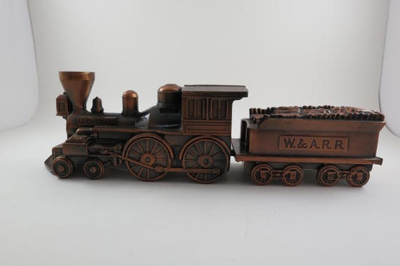 Vintage 1974 Banthrico Train Bank General W&ARR 2 Piece Coin Bank 11 Inches Long Excellent Condition