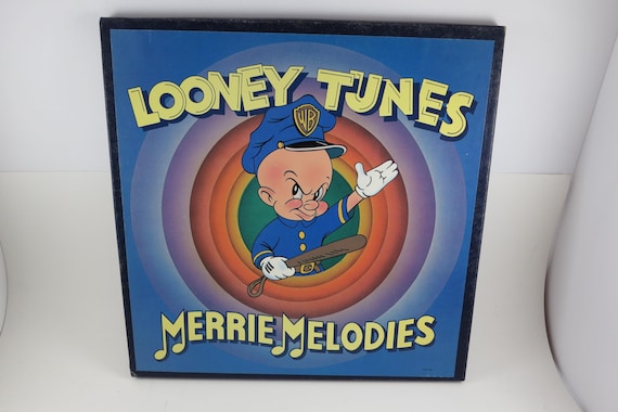Vintage 1970 Vinyl LP Kids Record Box Set Looney Tunes and Merrie Melodies Near Mint Condition 3 Record Set Green Labels Hard Rock 62596