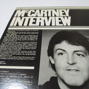 Vintage 1980 Vinyl LP Record Paul McCartney Interview White Label Promo Pressing Near Mint Condition 36292 image 9