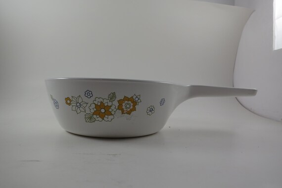 Vintage Corning Ware Floral Bouquet 1 Pint Saucepan (1971-1974)