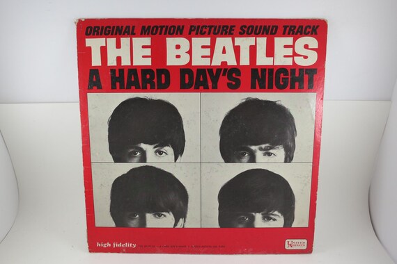 1964 Vinyl LP Record The Beatles A Hard Days Night United Artists Mono Version Very Good Condition 71755