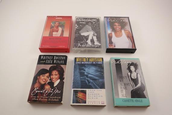 Vintage 1990's Whitney Houston Cassette Tapes Excellent Condition Whitney Self Titled I'm Your Baby Tonight The Bodyguard Sold Indi