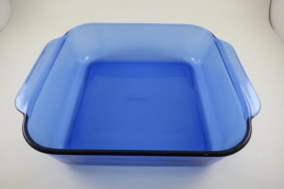 Vintage Cobalt Blue Pyrex 222 8x8 Baking Casserole Dish