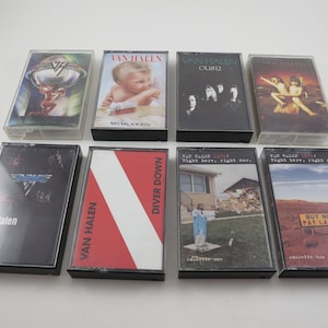 Vintage 1980&#39;s Van Halen Cassette Tapes Excellent Condition 1984 Balance 5150 Diver Down OU812 Fair Warning Sold Individually