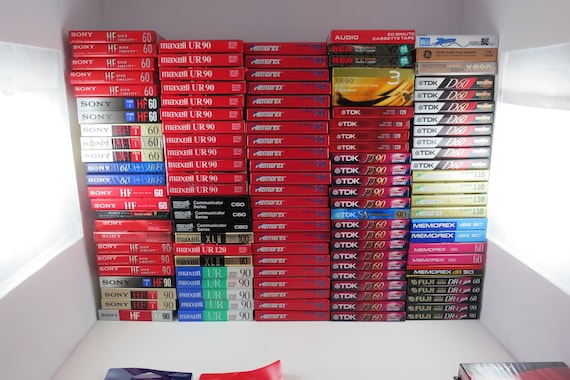Vintage 1980's/90's Sealed Blank Cassette Tapes 60-90-110 Minute Memorex Sony Maxell TDK BASF Hi Fi Cd Normal Bias Great Selection Brand New
