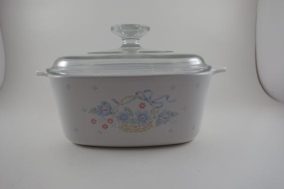 Vintage Corning Ware 1 Quart Saucepan - Country Cornflower A-1-B
