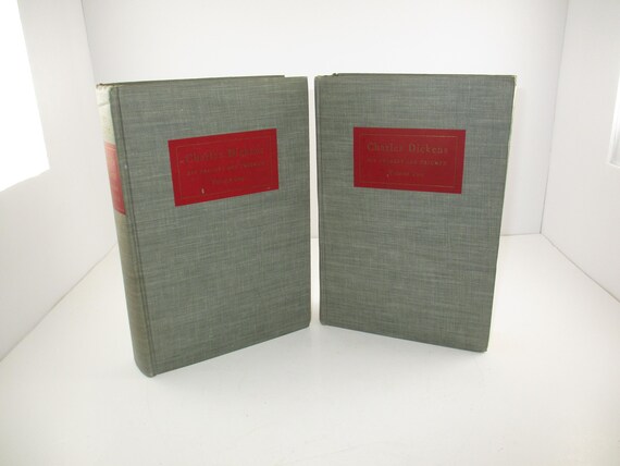 Vintage 1952 Hardcover Book Set Charles Dickens His Tragedy and Triumph 2 Volume Set Excellent Condition