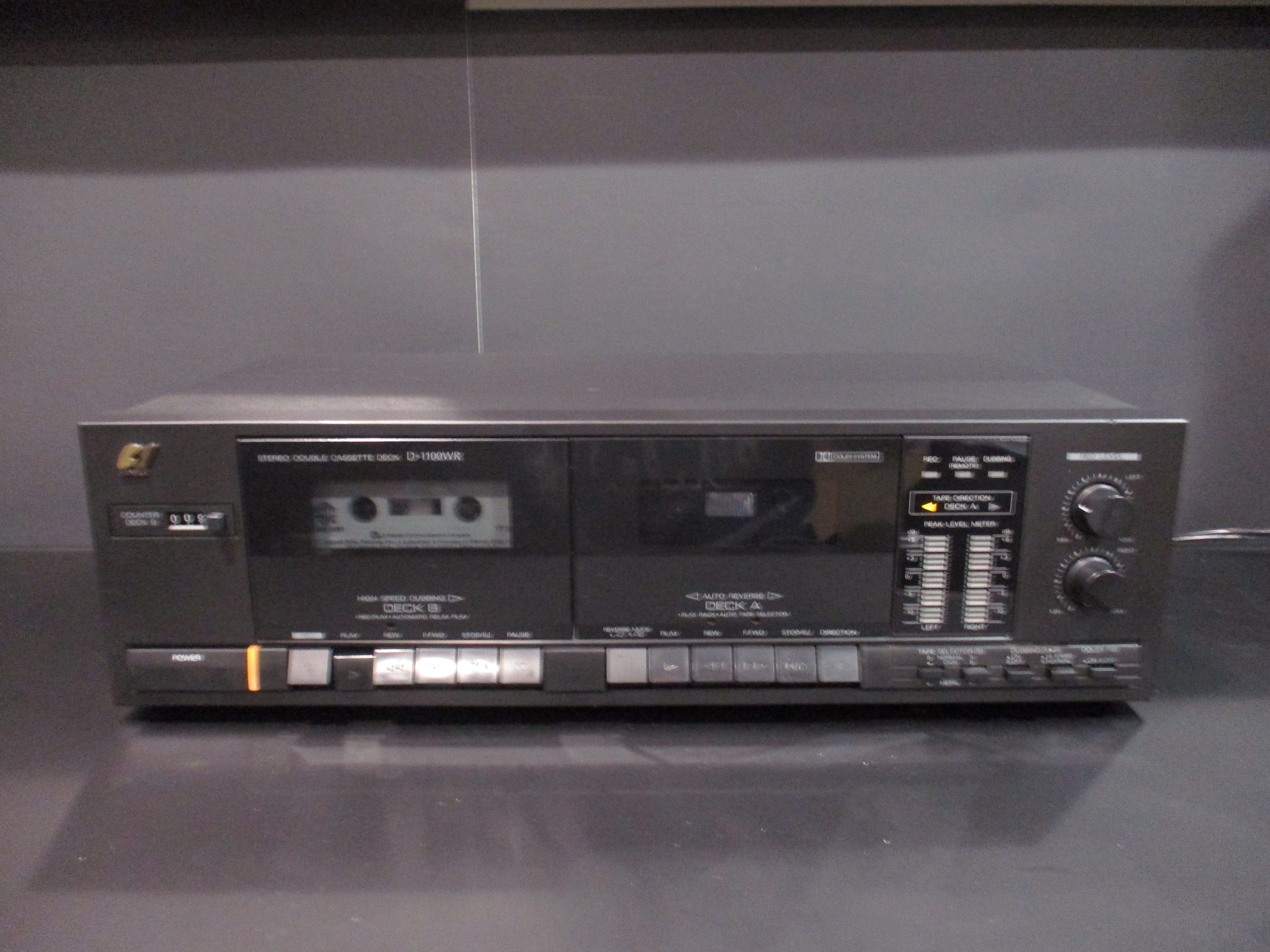 Rare Vintage Sansui D-1100WR Stereo Double Cassette Deck Works
