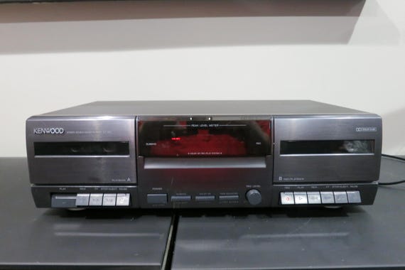 Vintage 80s Kenwood Double Cassette Deck CT-201 with Dolby