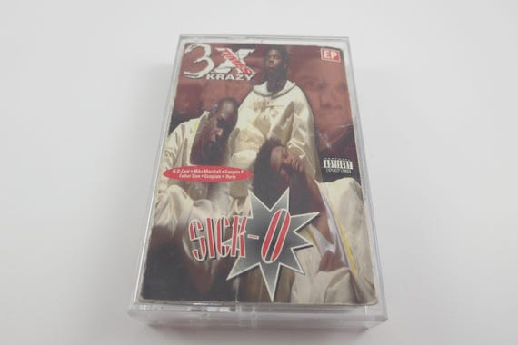 Vintage 1995 Cassette Tape Sick-O 3x Krazy Hip Hop