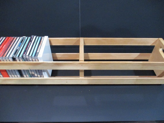 Vintage Napa Valley Double Wooden CD Crate Holder Up to 60 Discs Excellent Original Condition