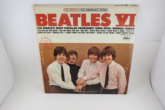 Vintage 1971 Beatles VI Vinyl LP Record: Apple Stereo Pressing