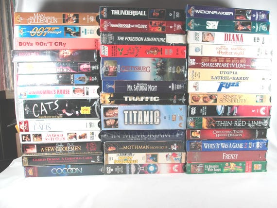 VHS Tapes 80's 90's All NOS Still Factory Sealed Sold Individually
