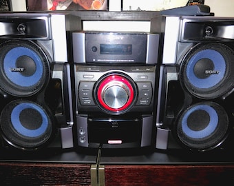Vintage Sony Mini Hi-Fi Component System with Speakers, CD Player, iPod Dock, Remote