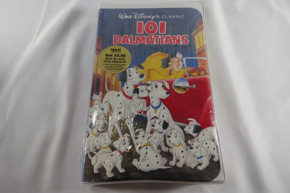 Sealed Black Diamond 101 Dalmatians VHS Tape Clamshell Case
