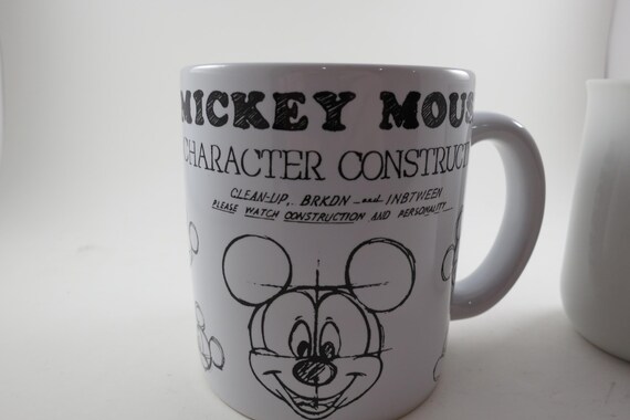 Pair of Walt Disney Cups/Mugs 1 is Mickey Construction Mug Excellent Condition