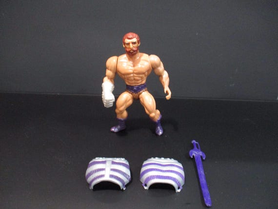 Vintage 1984 Masters of the Universe Action Figure MOTU Fisto Original 6 Inch Figure with Accessories Heroic Warriors