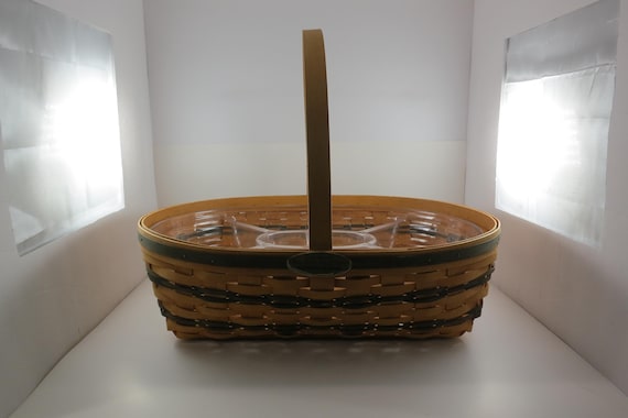 1998 Longaberger Hospitality Basket with Divided Protector