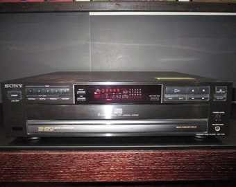 Vintage 1991 Sony CD Five Disc Changer Model CDP-C215 Works Perfect Use with Any Existing Stereo Receiver Free Shipping