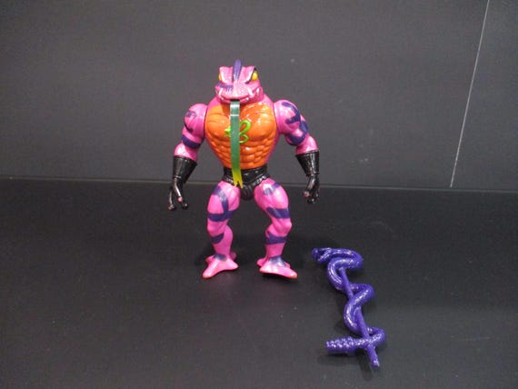 Vintage 1985 Masters of the Universe Action Figure MOTU Tung Lashor Original 6 Inch Figure Excellent Condition with Staff