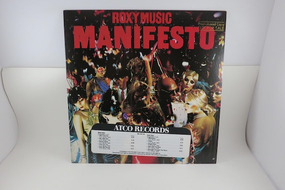 1979 Vinyl LP Record Maifesto Roxy Music Near Mint Condition Promo Pressing