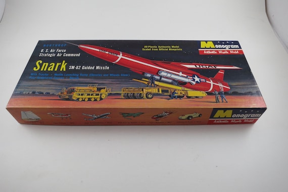 Vintage Monogram Model Kit SM-62 Snark Guided Missile IOB Not Complete with Sticker Sheet